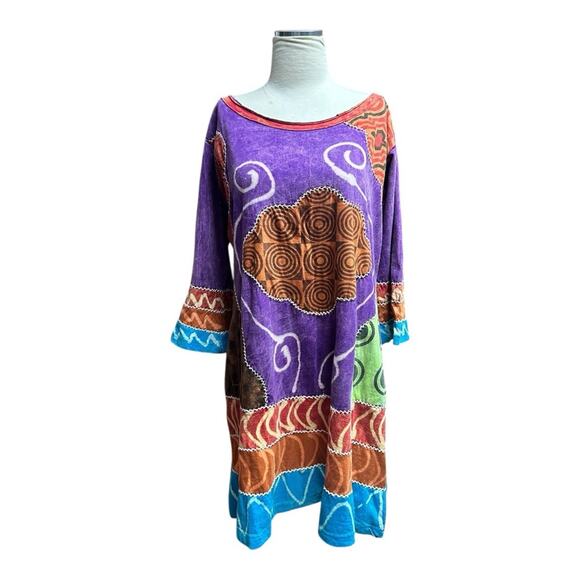 Rising International Boho Embroidered Dress / Tunic XL - Picture 1 of 7